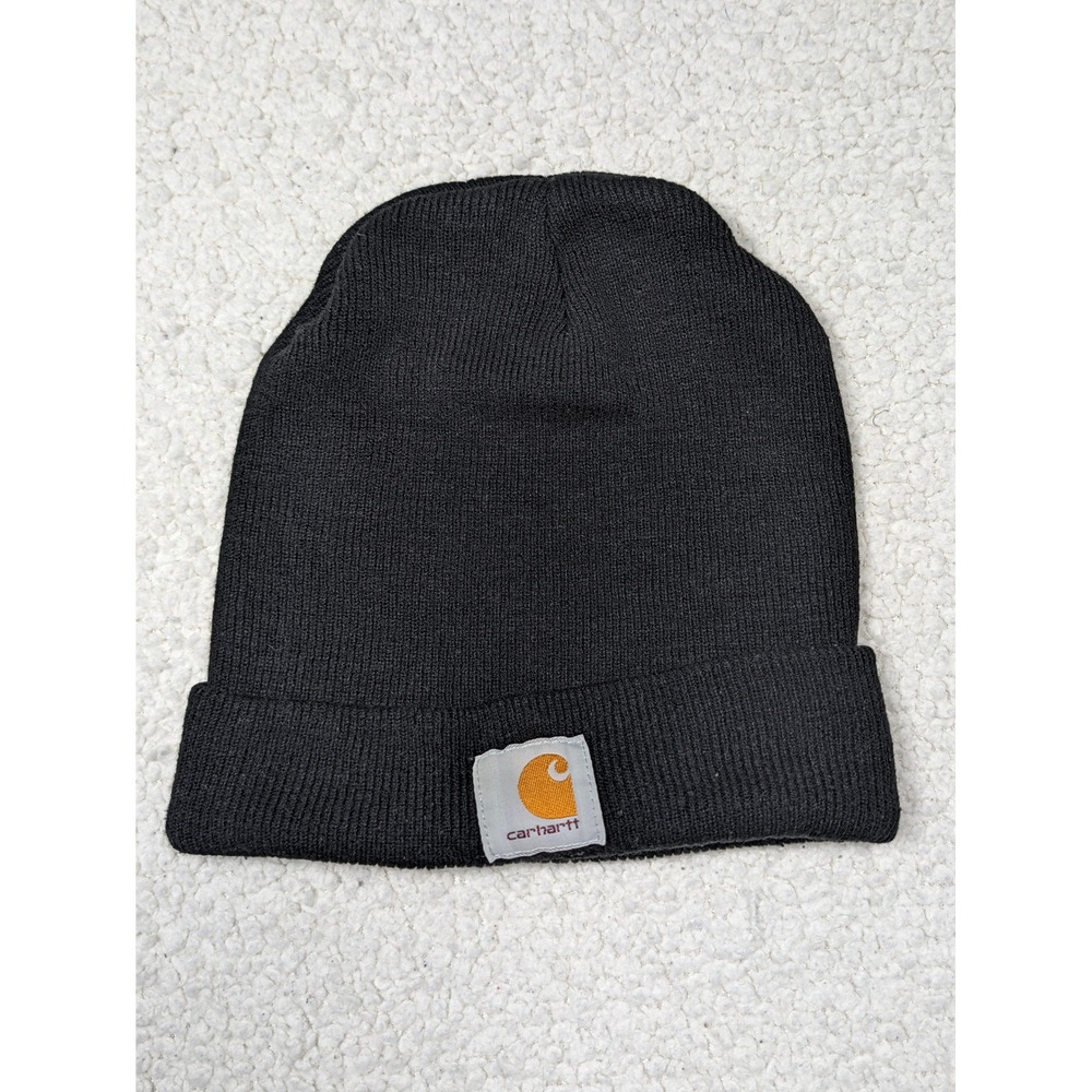 Carhartt Mens Beanie Acrylic Watch Hat A18 Black Knit Cuffed Stretch OS Workwear